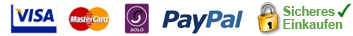 VISA - Mastercard - Solo - PayPal